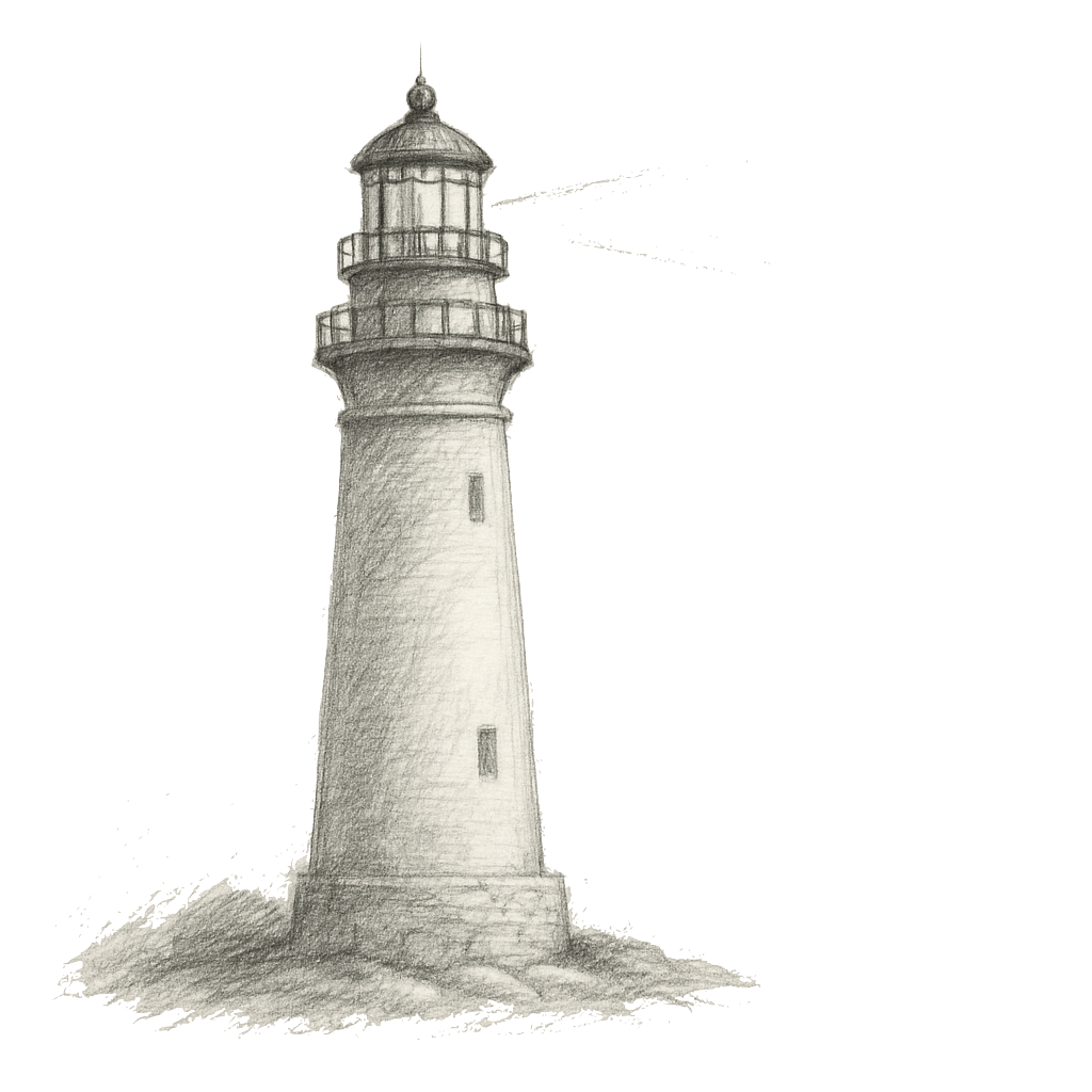 lighthouse pencil sketch - About The Brand®