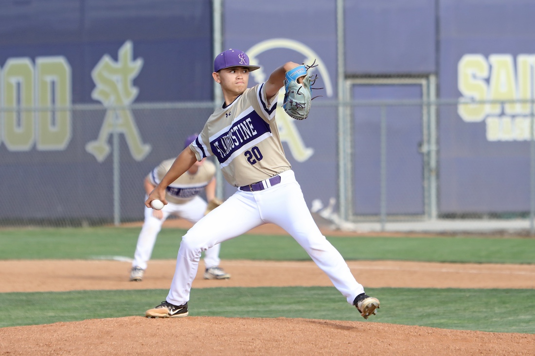 Baseball pitcher in live action